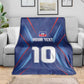 Custom Afro Haiti Football Blanket Sporty Style - African Pride
