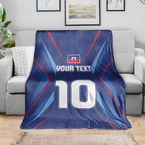 Custom Afro Haiti Football Blanket Sporty Style - African Pride