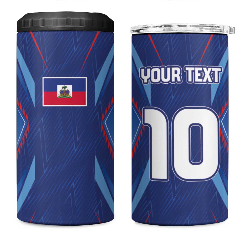Custom Afro Haiti Football 4 in 1 Can Cooler Tumbler Sporty Style - African Pride