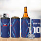 Custom Afro Haiti Football 4 in 1 Can Cooler Tumbler Sporty Style - African Pride