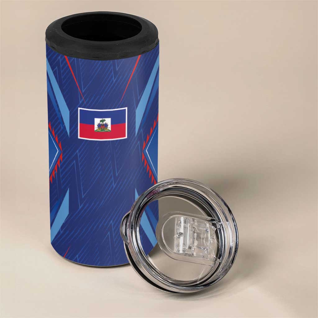 Custom Afro Haiti Football 4 in 1 Can Cooler Tumbler Sporty Style - African Pride