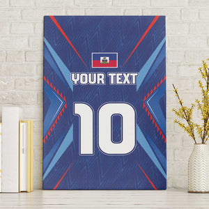 Custom Afro Haiti Football Canvas Wall Art Sporty Style - African Pride