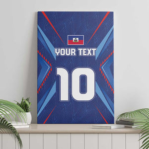 Custom Afro Haiti Football Canvas Wall Art Sporty Style - African Pride