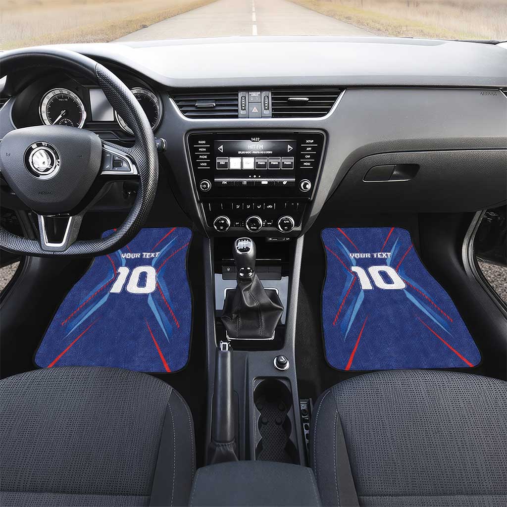 Custom Afro Haiti Football Car Mats Sporty Style - African Pride