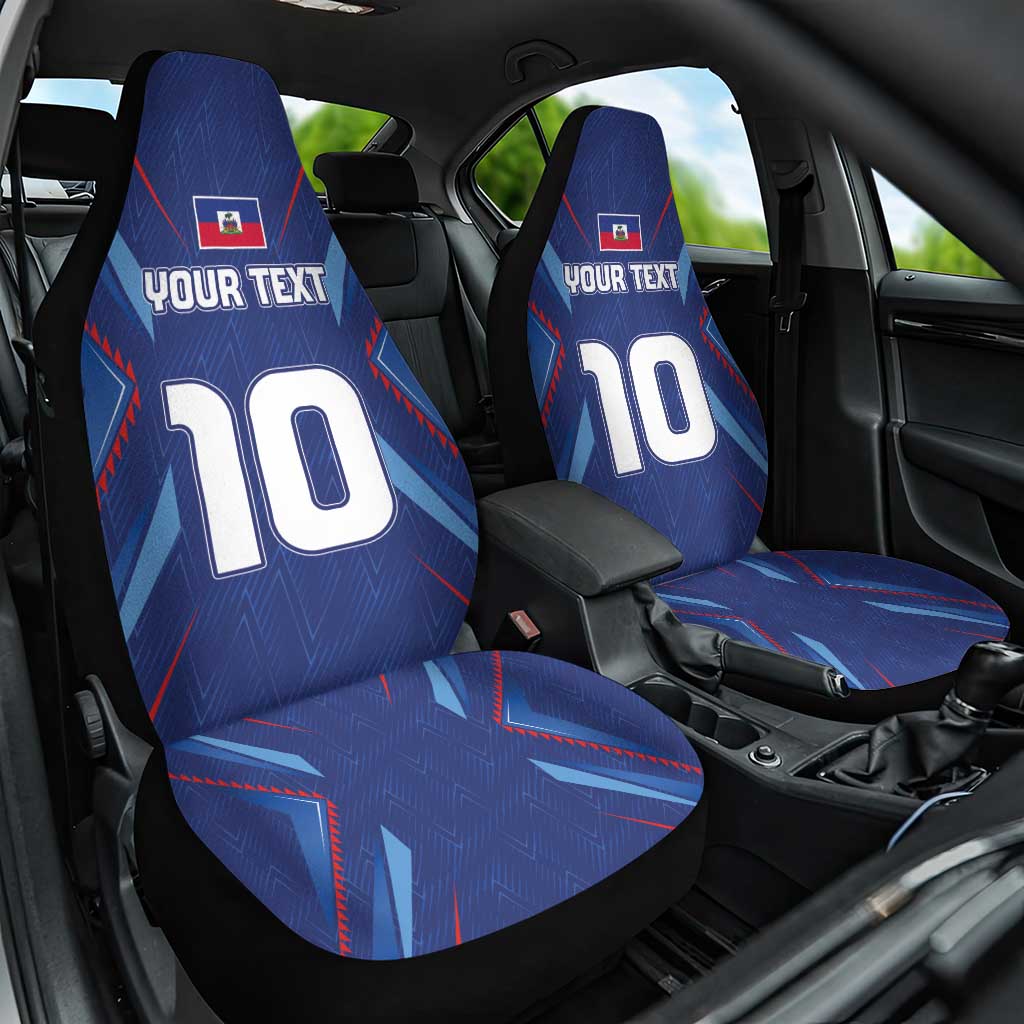 Custom Afro Haiti Football Car Seat Cover Sporty Style - African Pride