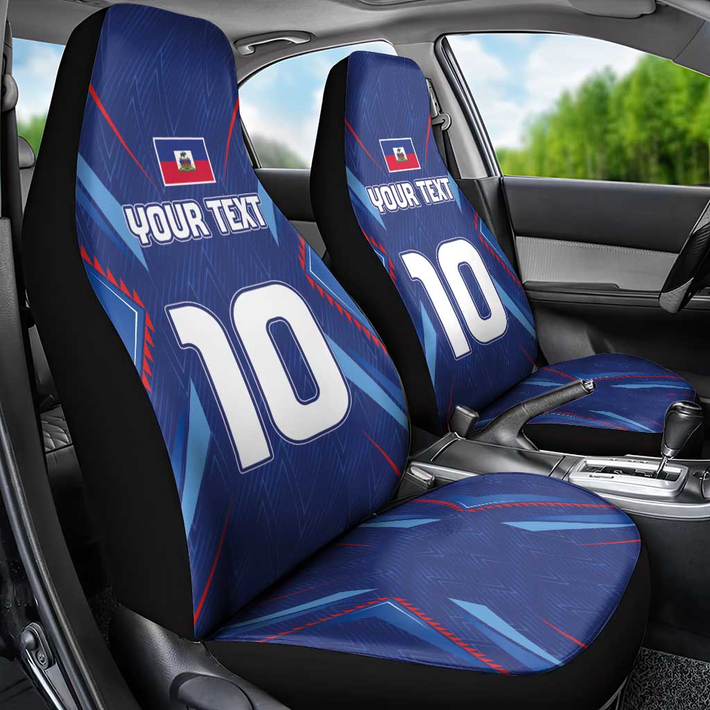 Custom Afro Haiti Football Car Seat Cover Sporty Style - African Pride