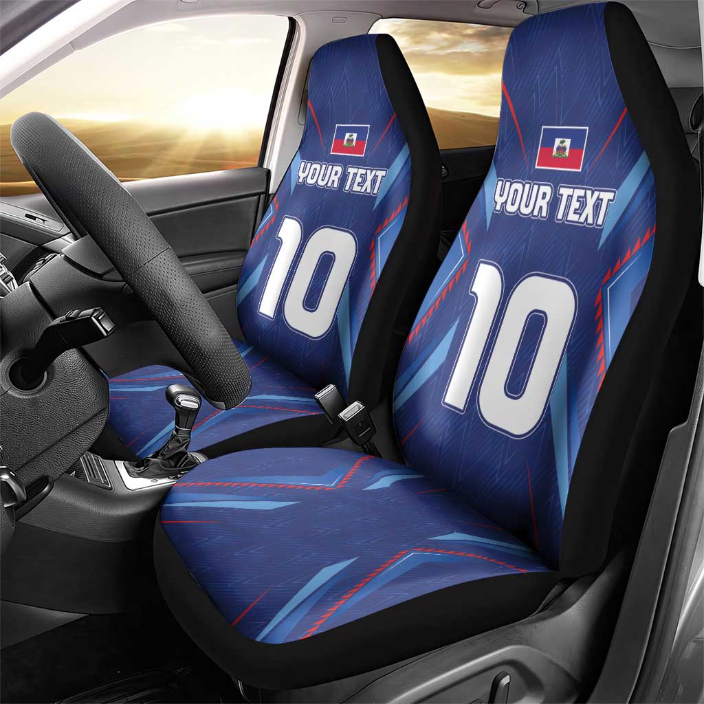 Custom Afro Haiti Football Car Seat Cover Sporty Style - African Pride