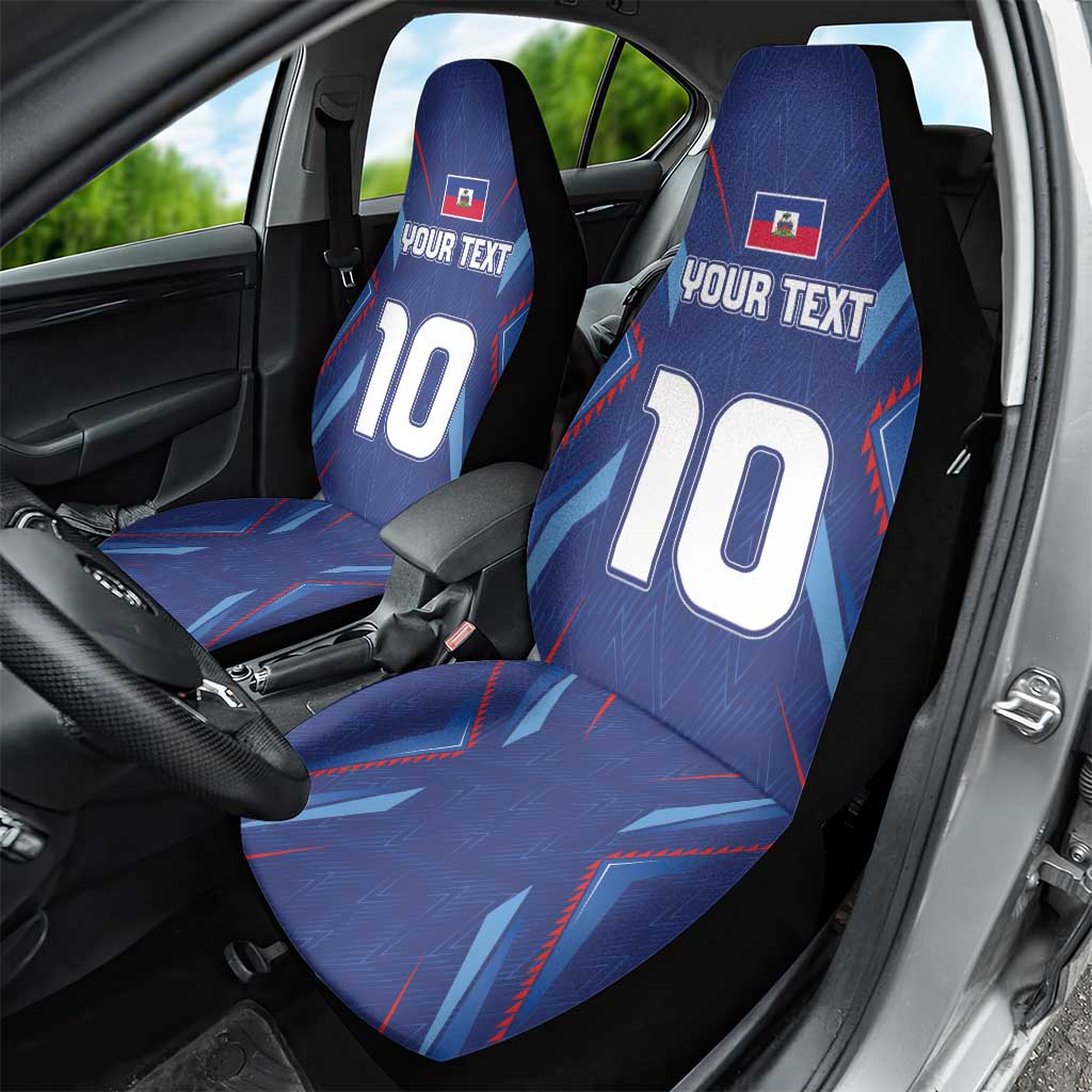 Custom Afro Haiti Football Car Seat Cover Sporty Style - African Pride