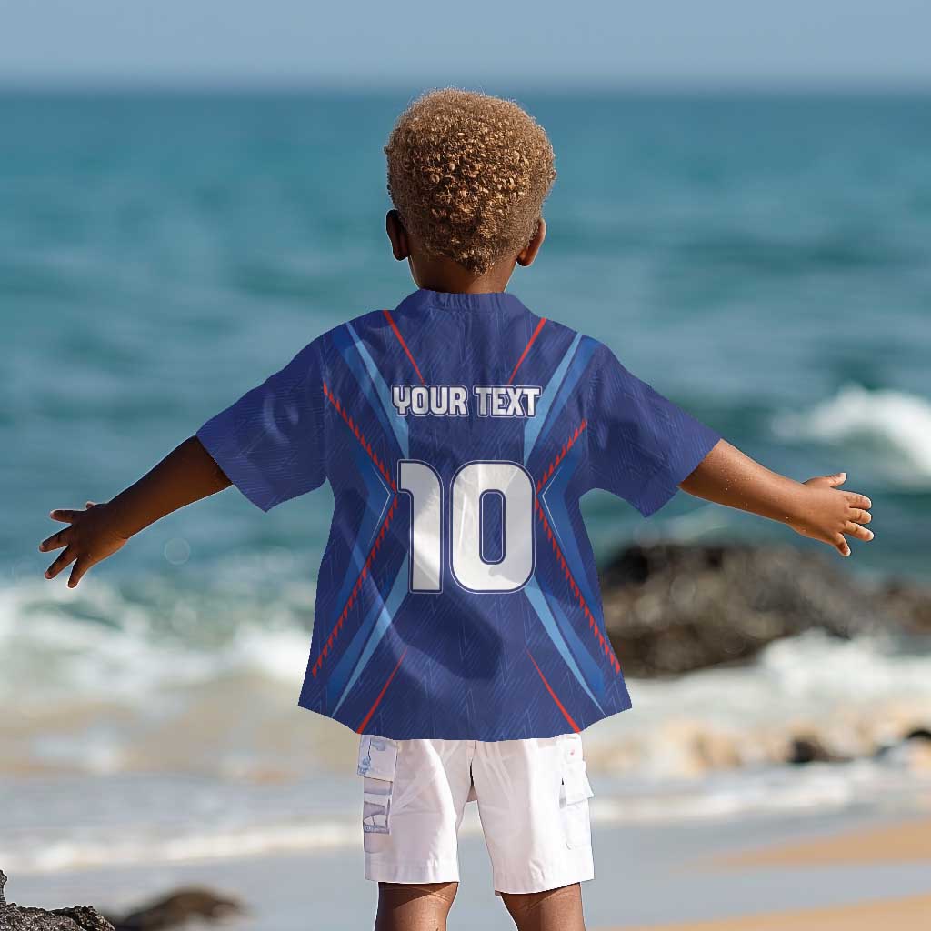 Custom Afro Haiti Football Kid Hawaiian Shirt Sporty Style - African Pride