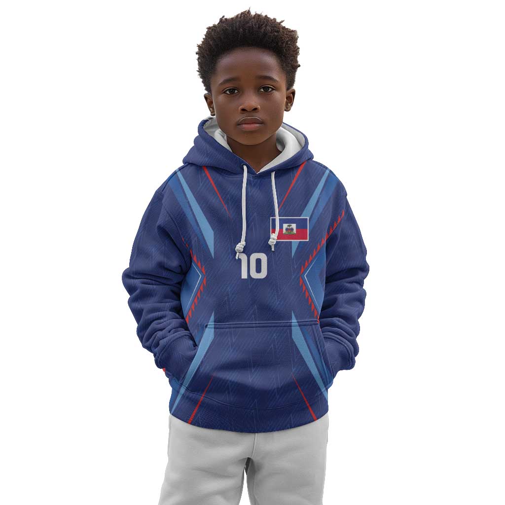 Custom Afro Haiti Football Kid Hoodie Sporty Style - African Pride