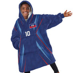 Custom Afro Haiti Football Kid Wearable Blanket Hoodie Sporty Style - African Pride