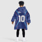 Custom Afro Haiti Football Kid Wearable Blanket Hoodie Sporty Style - African Pride