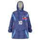 Custom Afro Haiti Football Kid Wearable Blanket Hoodie Sporty Style - African Pride
