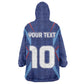 Custom Afro Haiti Football Kid Wearable Blanket Hoodie Sporty Style - African Pride