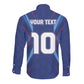 Custom Afro Haiti Football Long Sleeve Button Shirt Sporty Style - African Pride