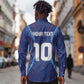 Custom Afro Haiti Football Long Sleeve Button Shirt Sporty Style - African Pride