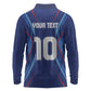 Custom Afro Haiti Football Long Sleeve Polo Shirt Sporty Style - African Pride