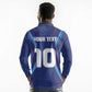 Custom Afro Haiti Football Long Sleeve Polo Shirt Sporty Style - African Pride