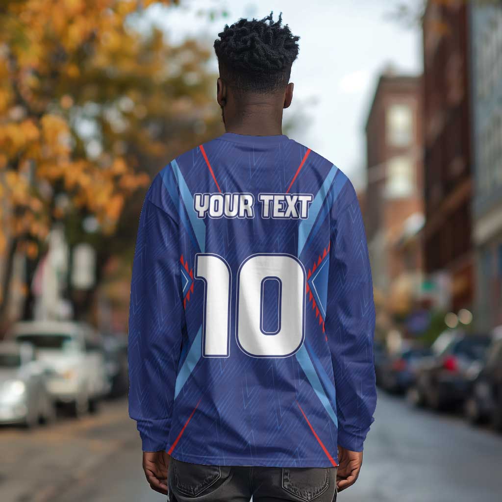 Custom Afro Haiti Football Long Sleeve Shirt Sporty Style - African Pride