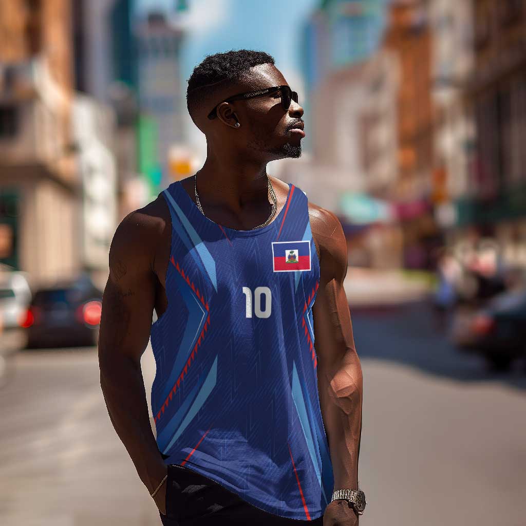 Custom Afro Haiti Football Men Tank Top Sporty Style - African Pride