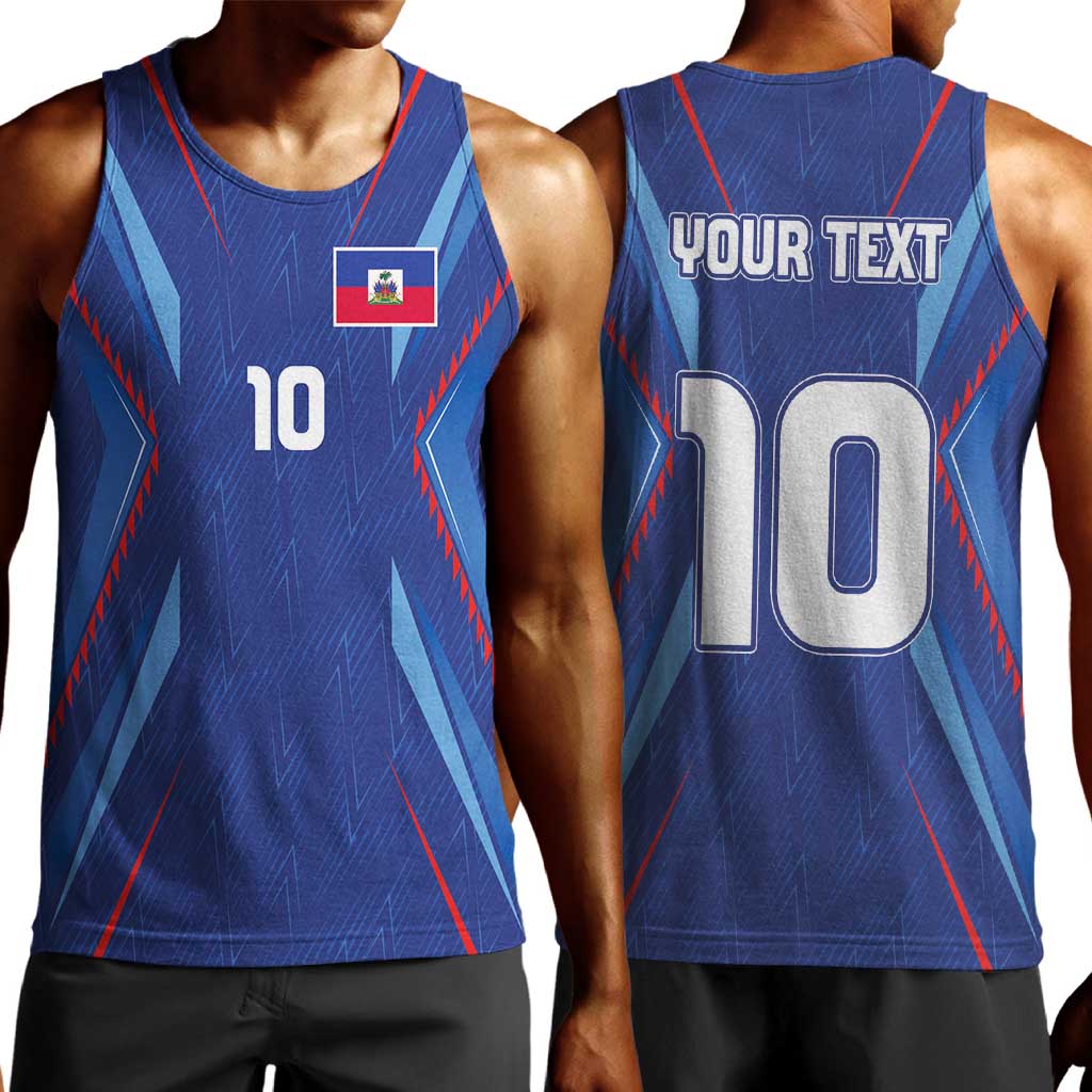 Custom Afro Haiti Football Men Tank Top Sporty Style - African Pride