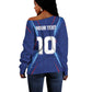 Custom Afro Haiti Football Off Shoulder Sweater Sporty Style - African Pride