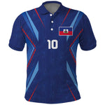 Custom Afro Haiti Football Polo Shirt Sporty Style - African Pride