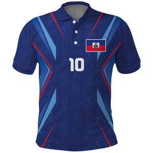 Custom Afro Haiti Football Polo Shirt Sporty Style - African Pride