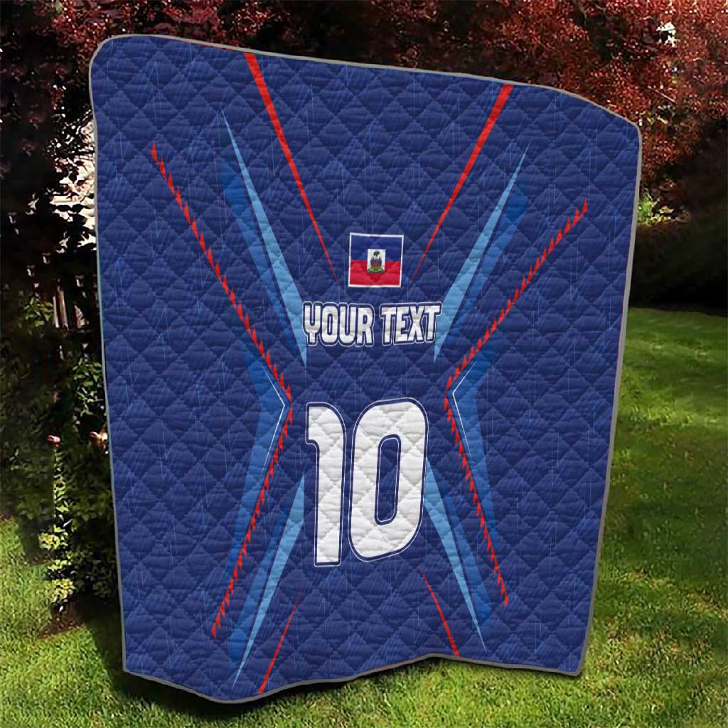 Custom Afro Haiti Football Quilt Sporty Style - African Pride