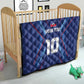 Custom Afro Haiti Football Quilt Sporty Style - African Pride