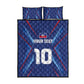 Custom Afro Haiti Football Quilt Bed Set Sporty Style - African Pride