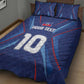 Custom Afro Haiti Football Quilt Bed Set Sporty Style - African Pride