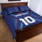 Custom Afro Haiti Football Quilt Bed Set Sporty Style - African Pride