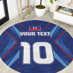 Custom Afro Haiti Football Round Carpet Sporty Style - African Pride