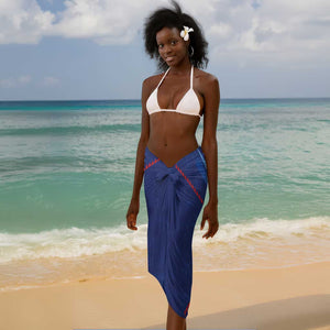 Custom Afro Haiti Football Sarong Sporty Style - African Pride