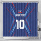 Custom Afro Haiti Football Shower Curtain Sporty Style - African Pride