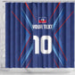 Custom Afro Haiti Football Shower Curtain Sporty Style - African Pride