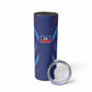 Custom Afro Haiti Football Skinny Tumbler Sporty Style - African Pride