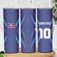 Custom Afro Haiti Football Skinny Tumbler Sporty Style - African Pride