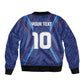 Custom Afro Haiti Football Sleeve Zip Bomber Jacket Sporty Style - African Pride