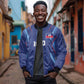 Custom Afro Haiti Football Sleeve Zip Bomber Jacket Sporty Style - African Pride