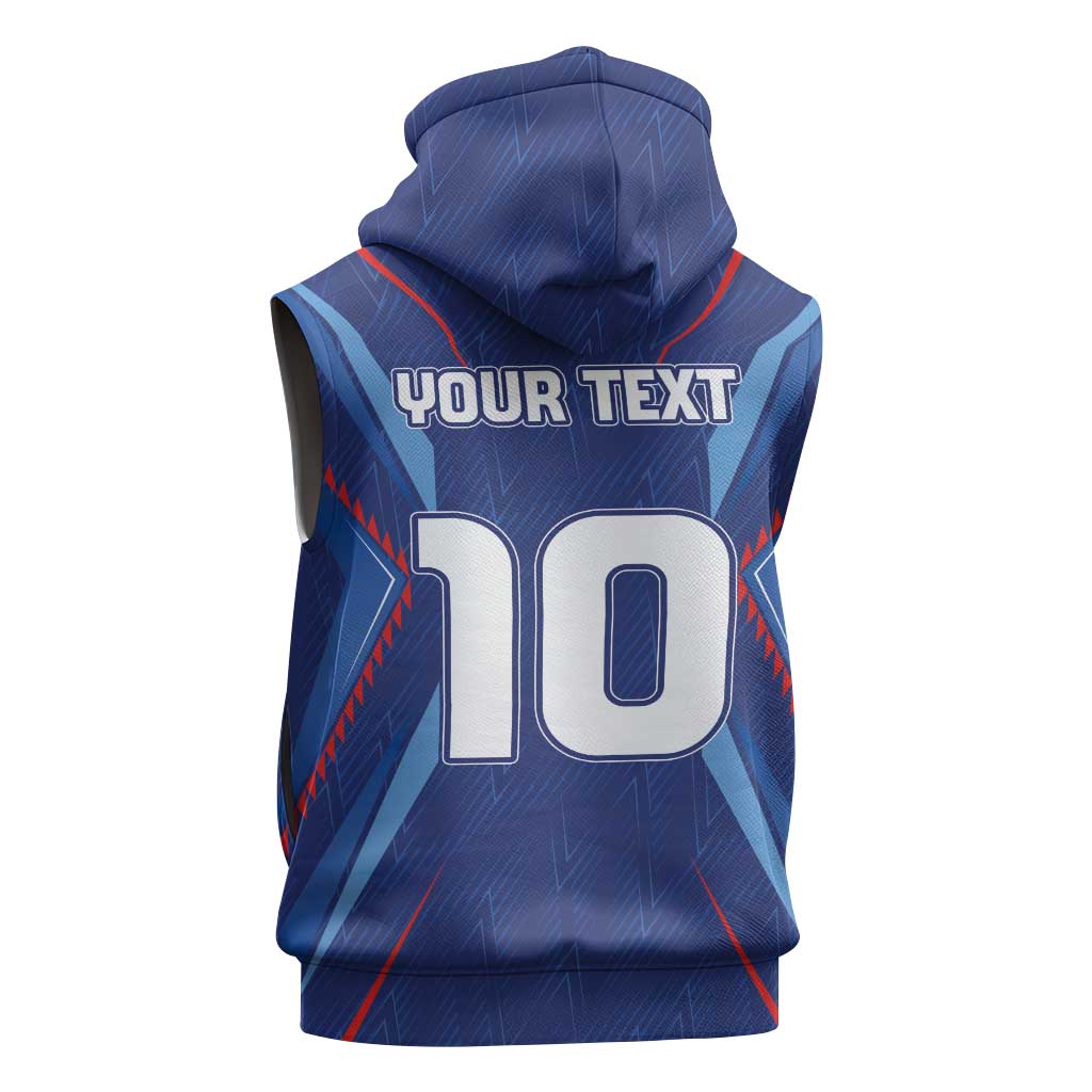 Custom Afro Haiti Football Sleeveless Hoodie Sporty Style - African Pride