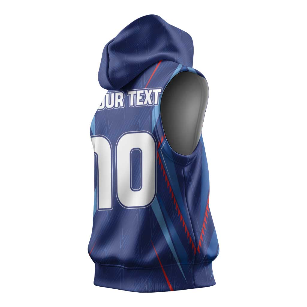 Custom Afro Haiti Football Sleeveless Hoodie Sporty Style - African Pride