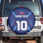 Custom Afro Haiti Football Spare Tire Cover Sporty Style - African Pride