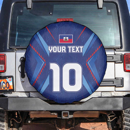 Custom Afro Haiti Football Spare Tire Cover Sporty Style - African Pride
