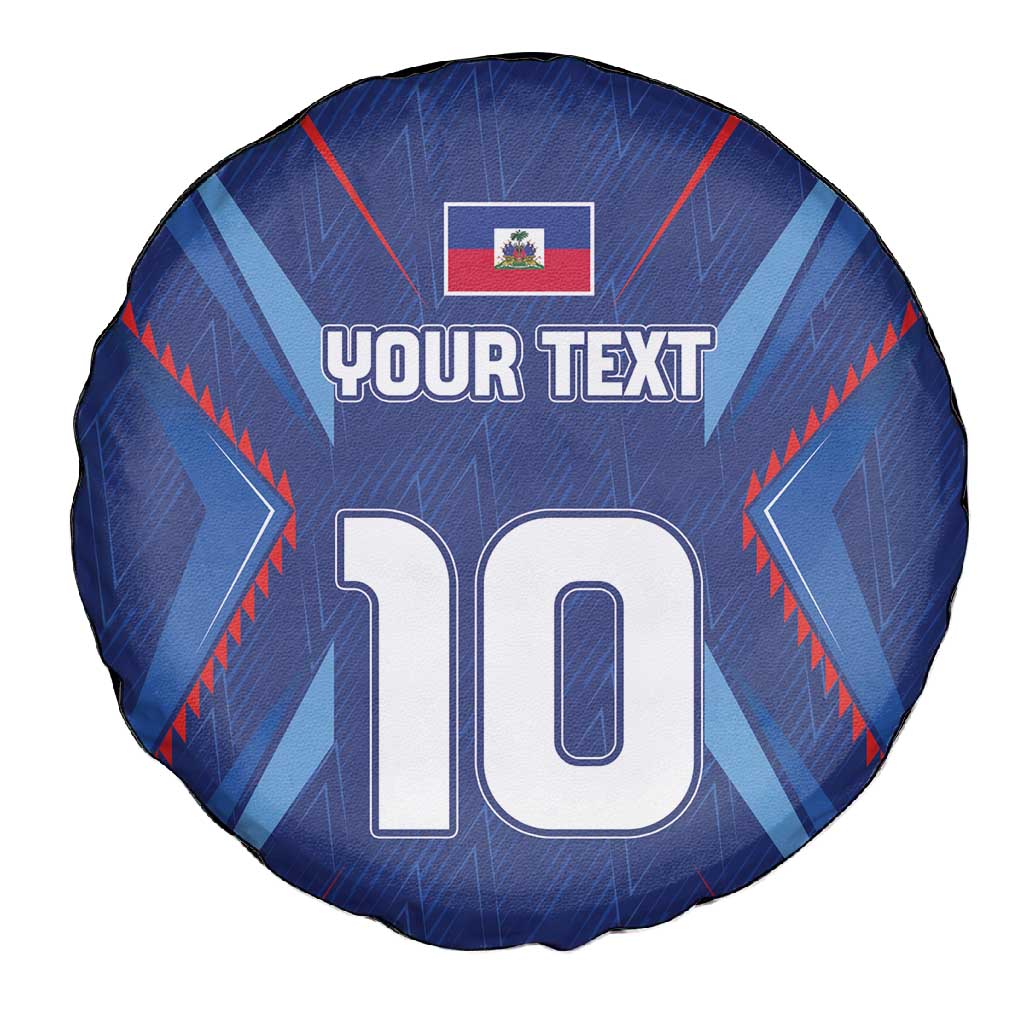 Custom Afro Haiti Football Spare Tire Cover Sporty Style - African Pride