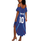 Custom Afro Haiti Football Summer Maxi Dress Sporty Style - African Pride