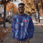 Custom Afro Haiti Football Sweatshirt Sporty Style - African Pride