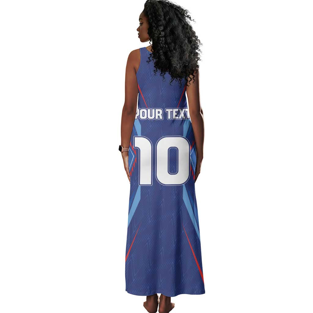 Custom Afro Haiti Football Tank Maxi Dress Sporty Style - African Pride