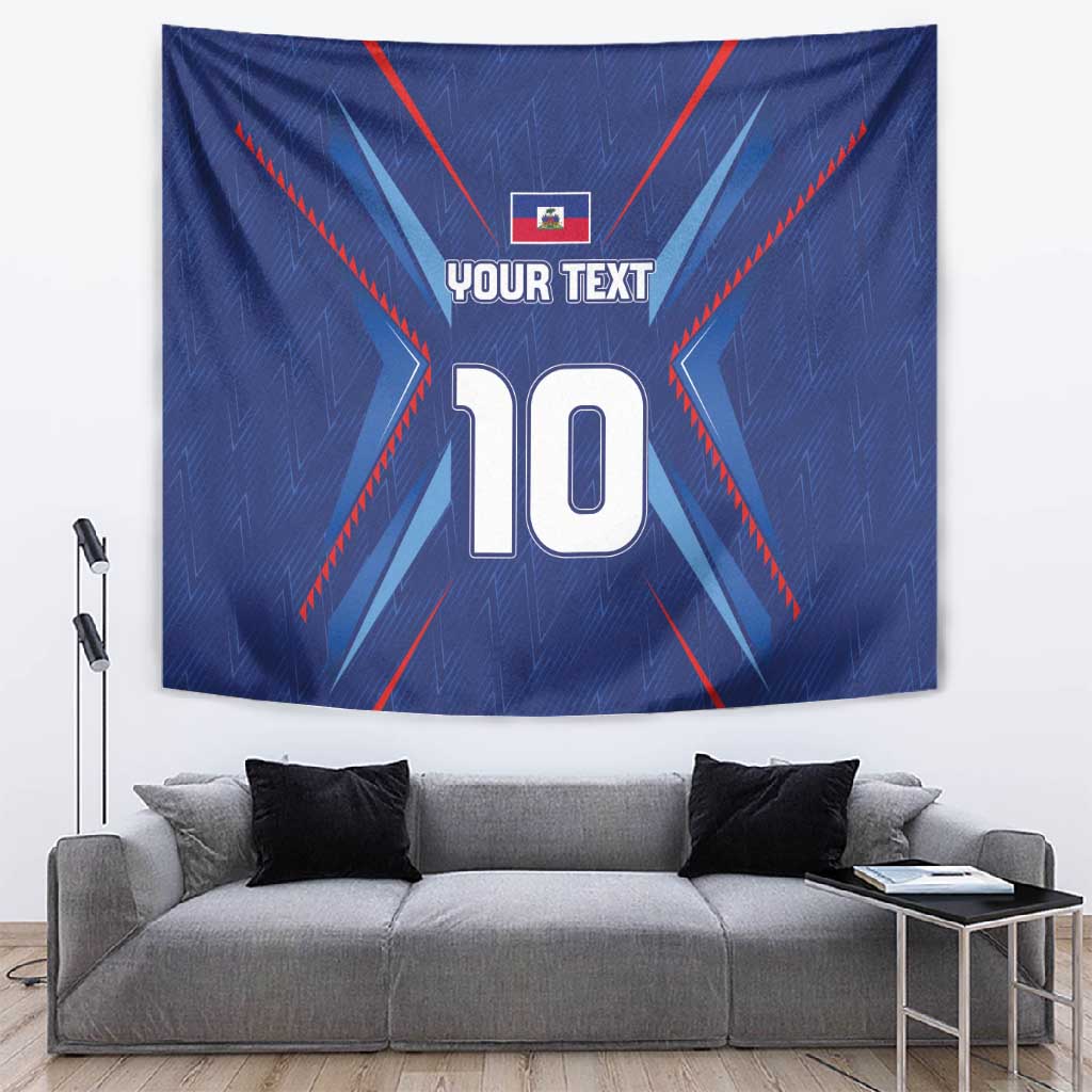 Custom Afro Haiti Football Tapestry Sporty Style - African Pride